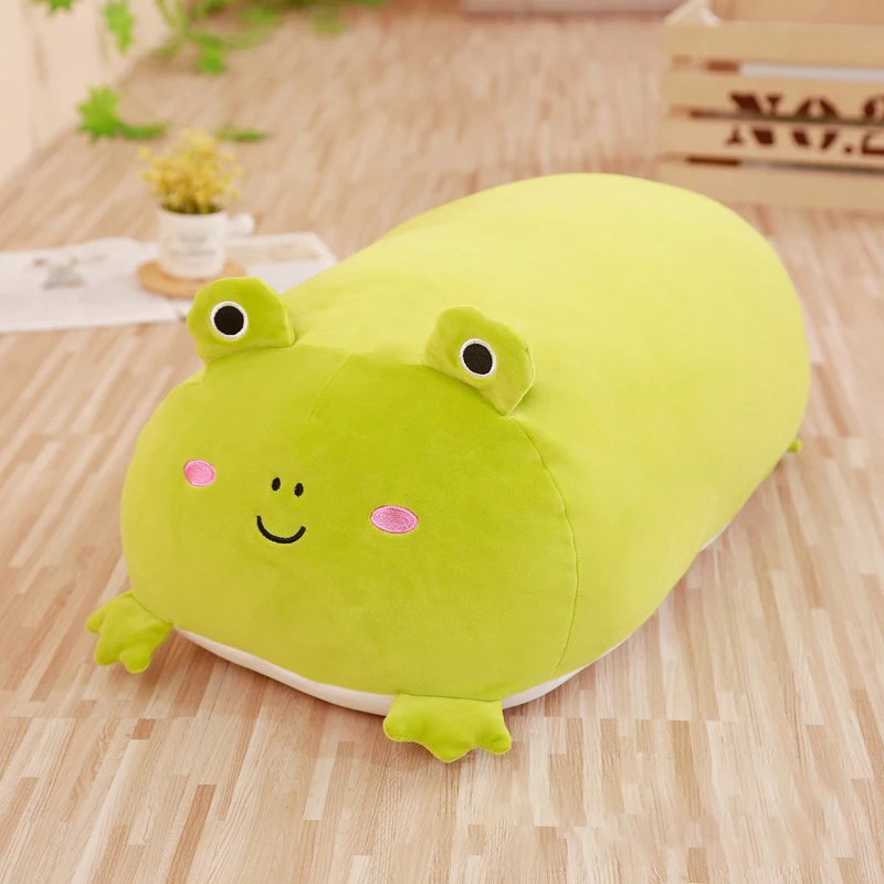 Мягкие животные мультфильм Подушка Милая толстая собака Кот Тоторо Пингвин свинка лягушка плюшевые игрушки мягкие милые дети подарок на день рождения Kawaii - Цвет: frog