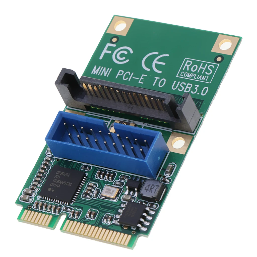 2-Port PCI-E USB 3.0 Express Card, Mini PCI Express 3.0 Hub Controller Adapter with Internal USB 3.0 20-PIN Connector, (U3121)
