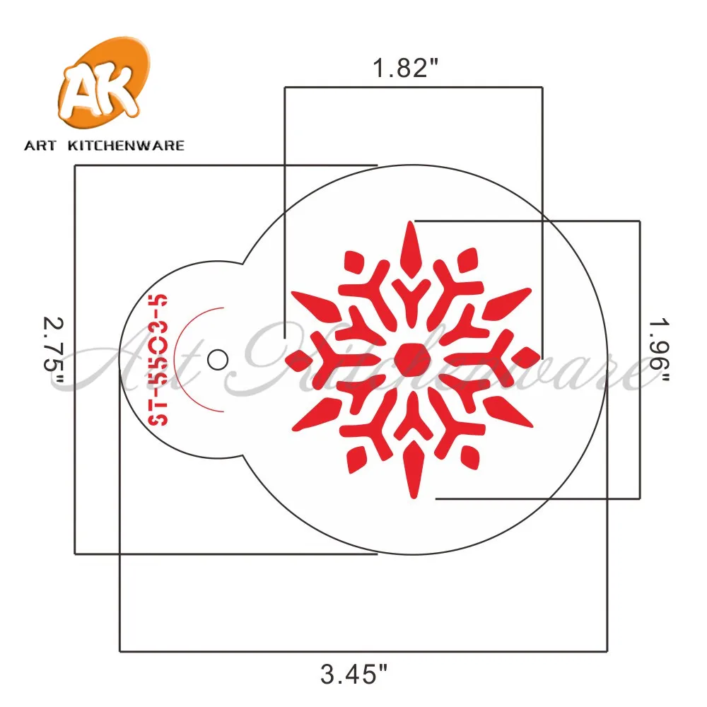 5 шт./компл. в форме снежинки для печенья трафарет торта Пластик Шаблон трафарет кекс выпечки инструменты для Fondant(сахарная) инструментов для приготовления печенья