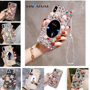 

Xinmum Bling Crystal Diamond Flower Case For Oneplus 6 6T 7 7T 8 Pro one plus 6 T 7 1+7 Pro 5 5T 3 Flower Mobile Phone Cover