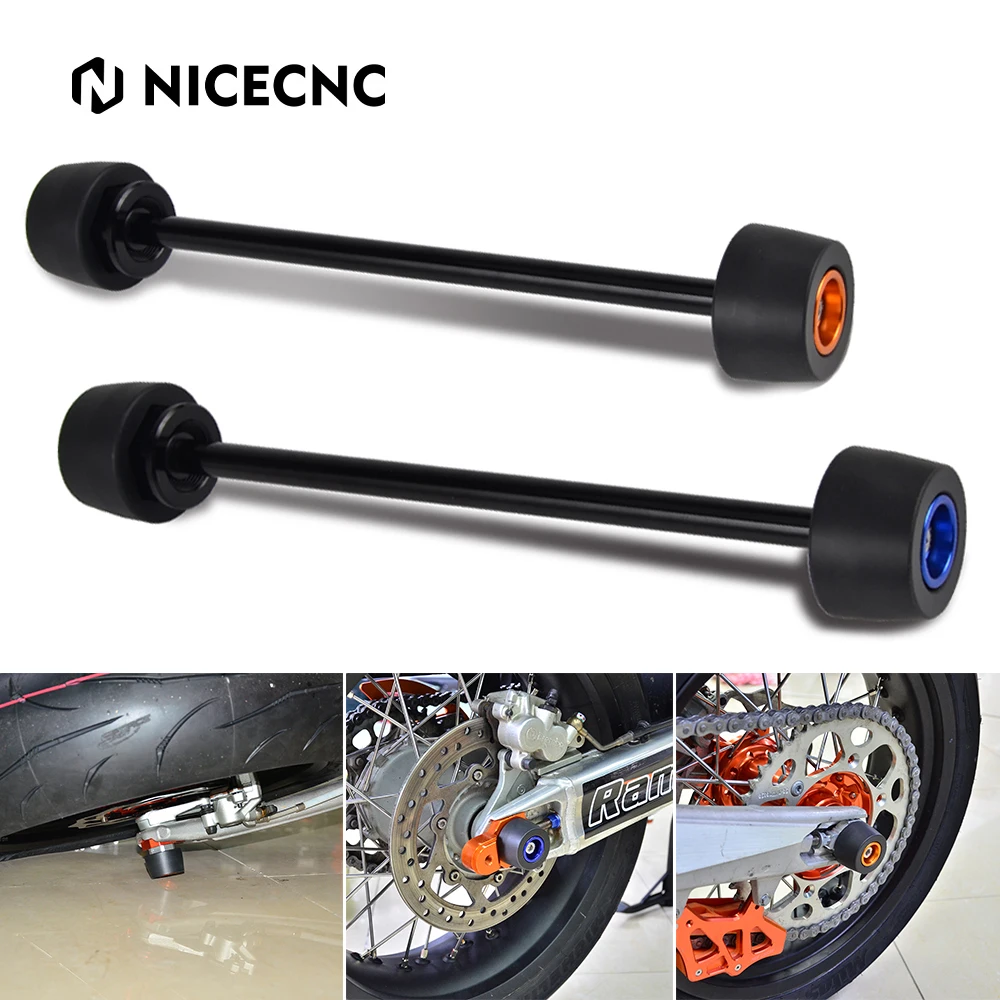 Front Rear Axle Wheel Fork Protector Sliders for KTM 690 DUKE SMR SMC