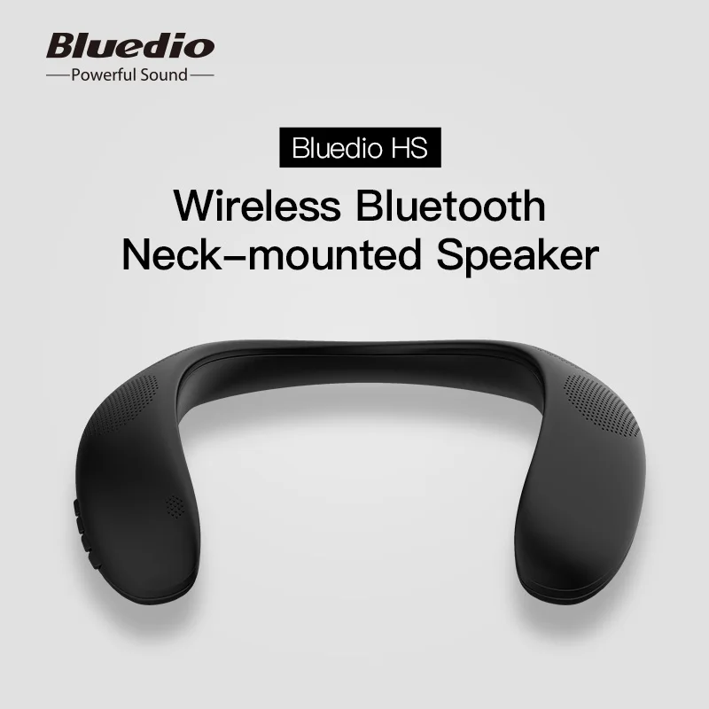 Bluedio, HS, монтируемая на шею, портативная Bluetooth колонка, Беспроводная колонка, басовый динамик, bluetooth 5,0, fm радио, поддержка, слот для карты SD on AliExpress