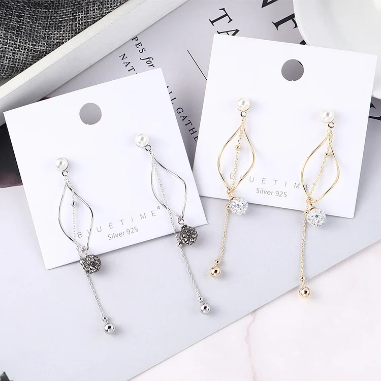

2019 Aros Oorbellen South Korea Fashion Personality Pearl Earrings Female Colorful Tassel Accessories Manufacturers Selling