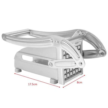 

Slicer Stainless Steel French Fry Cutter Potato Vegetable Slicer Chopper Dicer 2 Blades