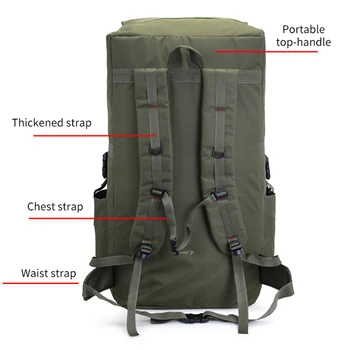 110L large Men Hiking Rucksack Camping Backpack Army Bag Outdoor Climbing Trekking Mountaineering Mochila Blaso Sport XA860WA 5