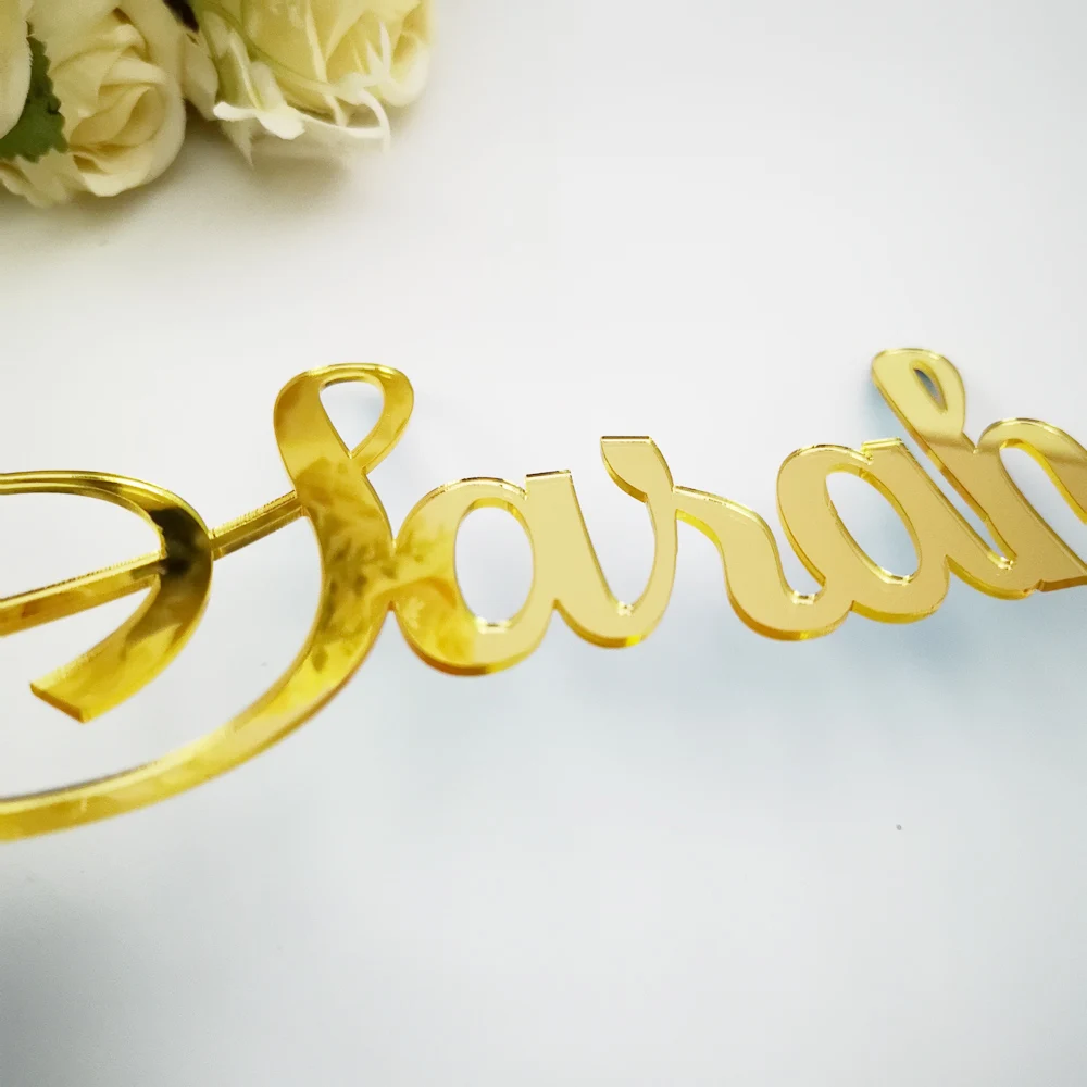 Personalized Rose Gold Baby Name Wall Sign for Nursery or Event Decor