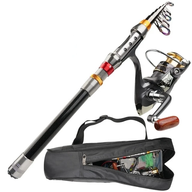 Portable Sea Fishing Rod, with Storage Bag, Carbon Fiber Telescopic Fishing  Pole, for Adults Travel Saltwater Freshwater (Size : 1.8m)