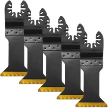 5 pces titânio oscilante multitool lâmina oscilante multi ferramentas acessórios para madeira, material duro e corte de metal