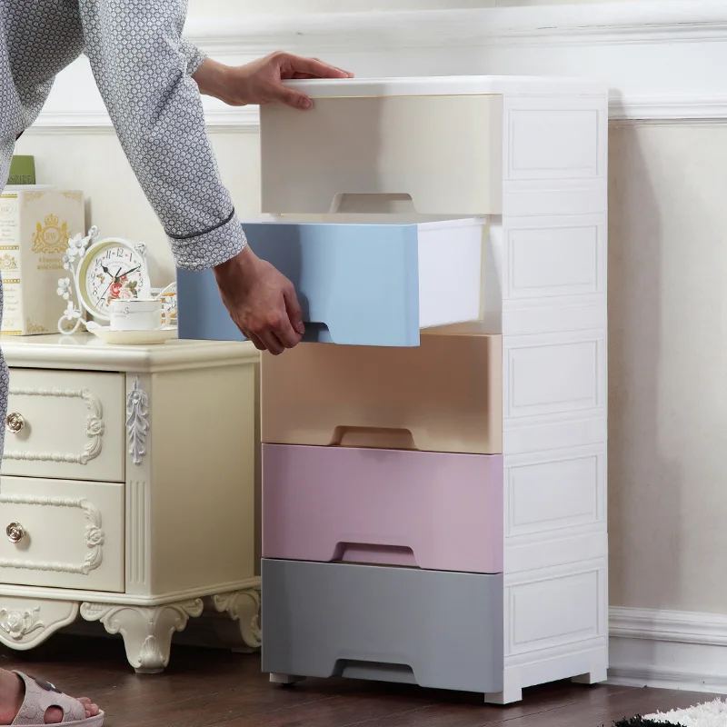

Manufacturers Direct Selling Finishing Box Storage Box Large Size Thick Drawer-type Plastic Bedside Table Underwear Storage Box