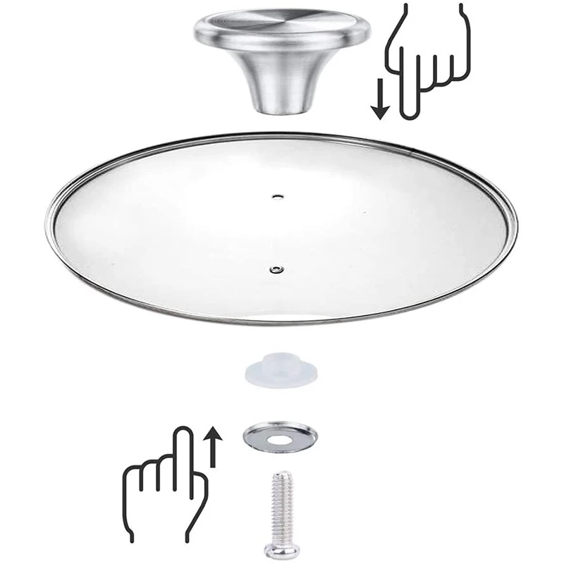 Dutch Oven Pot Lid Knob Stainless Steel Replacement Knob for Le Creuset for Aldi Lodge 2 PCS