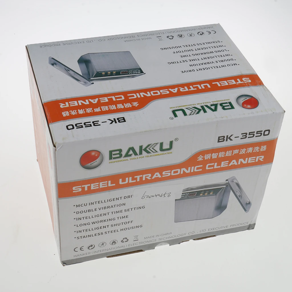 Stainless Steel Jewelry Watch Ultrasonic Cleaner Electronic Parts Cleaning Machine EU Plug
