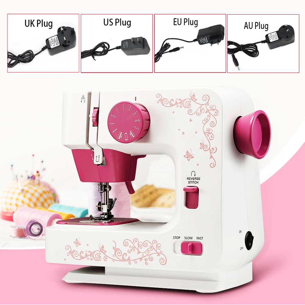 

1 Set Household Electric Desktop Sewing Machine Multi-Function Thick Lockable Button Mini Sewing Machine DIY Clothes 12 Stitches