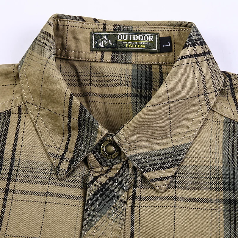 heymoney Mens Plaid Regular Fit Short Sleeve Shirt Casual Button Down Shirt