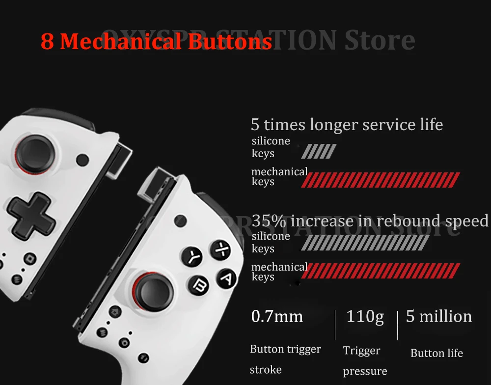 MOBAPAD M6 Gemini Game Console Controller for Nintendo Switch Joycon Left Right Handle Grip for Nintend Switch OLED Gamepad
