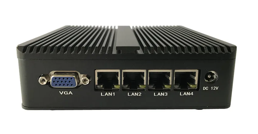 Брандмауэр промышленный Мини ПК J1900 четырехъядерный Макс 2,42 ГГц 4* гигабитный Lan Pfsense маршрутизатор сервер