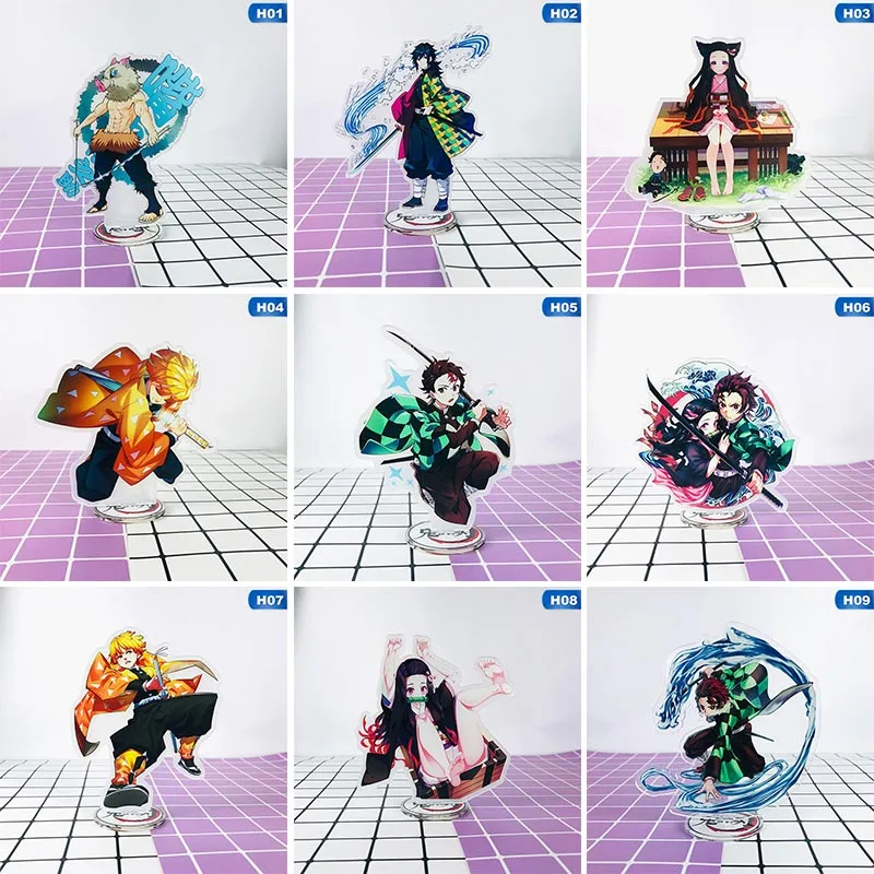 Аниме Demon Slayer: Kimetsu No Yaiba Kamado Tanjirou Kamado Nezuko Косплей фигурка на акриловой подставке модель тарелка настольная Декор Рождественский подарок