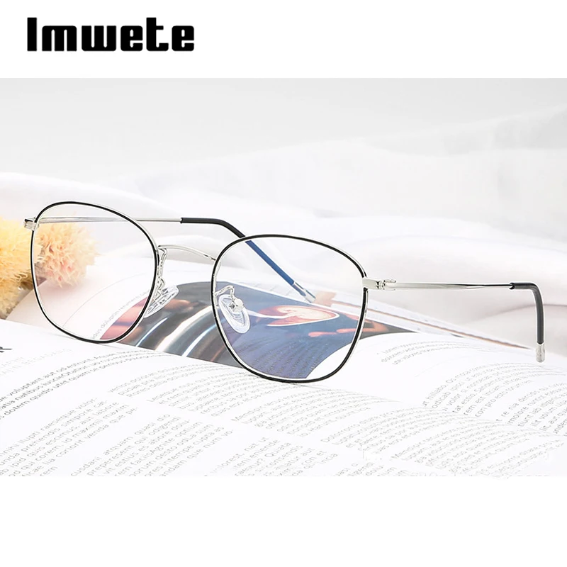 Imwete, классические, ретро, анти-синие, мужские, женские очки, оправа, ультра-светильник, текстура, рамка, украшение, фильтр, защита от синего излучения, очки