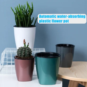 

Lazy Flower Pot Automatic Water Absorption Plant Hydroponic for Home Garden UD88