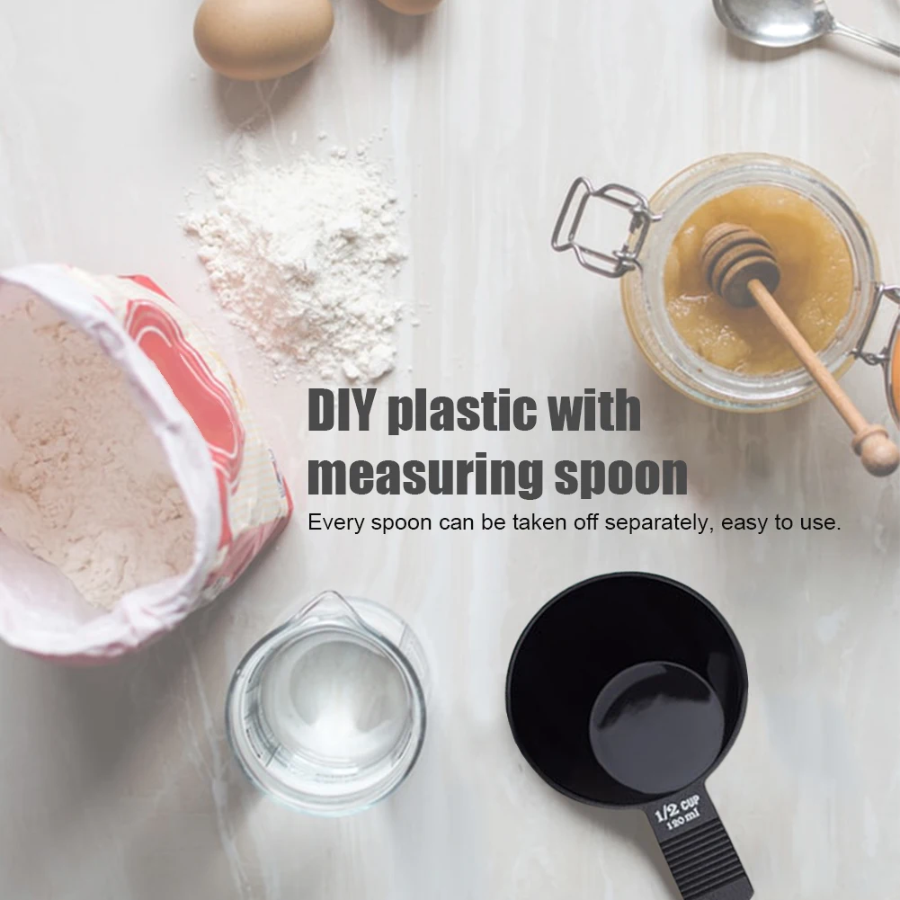 12 шт., кухонные инструменты для приготовления кофе DIY, набор мерных ложек для приготовления пищи, домашние чашки для сахара, чайная ложка, торты, совок, Пластиковая форма для выпечки