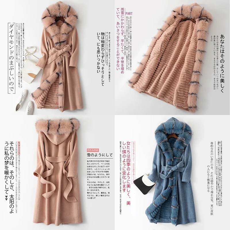 Пальто с натуральным мехом женская одежда 2020 зимнее пальто капюшоном и