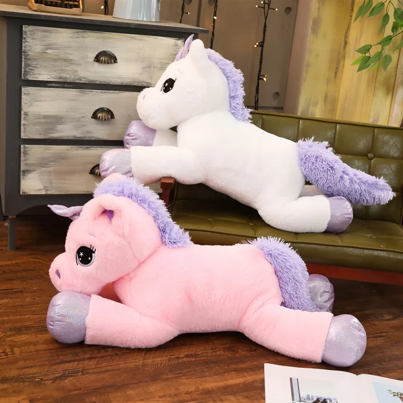 Гигантский Размер 110 см Единорог плюшевая игрушка мягкая плюшевая Радужная Единорог кукла животное лошадь игрушка высокое качество подарки для детей девочек