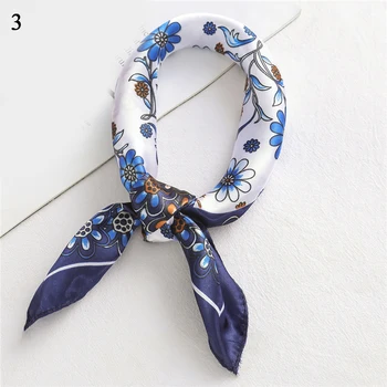 

50cm Retro Neckerchief Multifunction Square Silk Scarf Small Printed Scarves fashion simple Hair Scarf elegent women Shawl