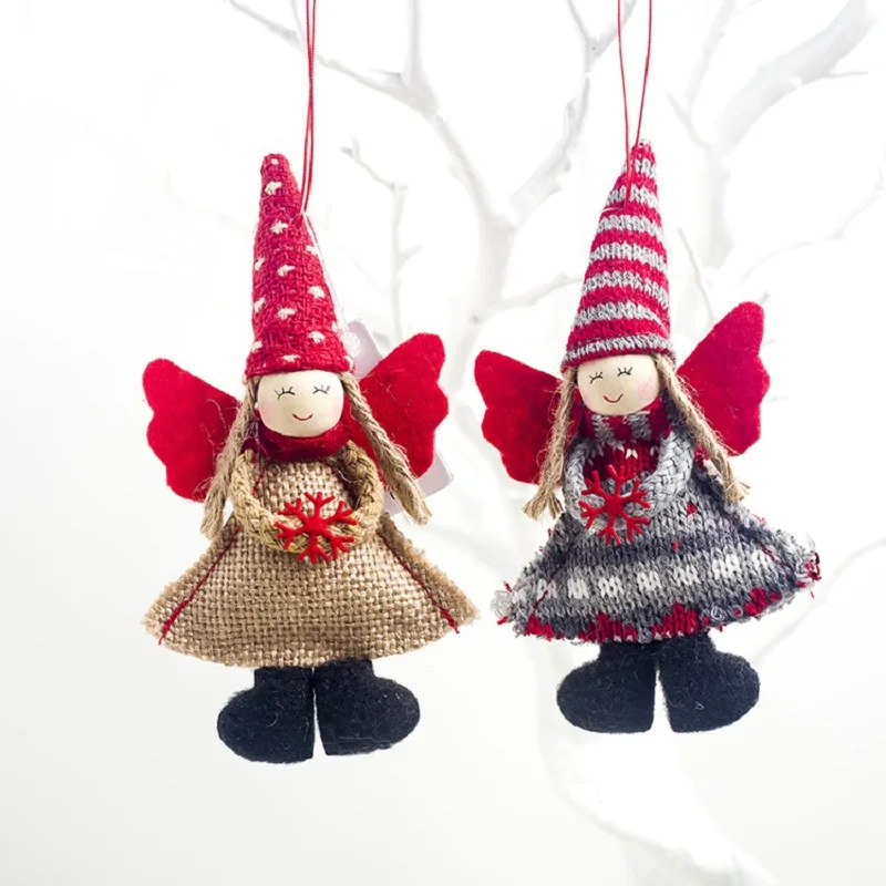 

Angel Girl Pendant Wool Christmas Tree Closet Decoration DIY Cloth Material Christmas Tree Ornaments Party Home Decor Supplies
