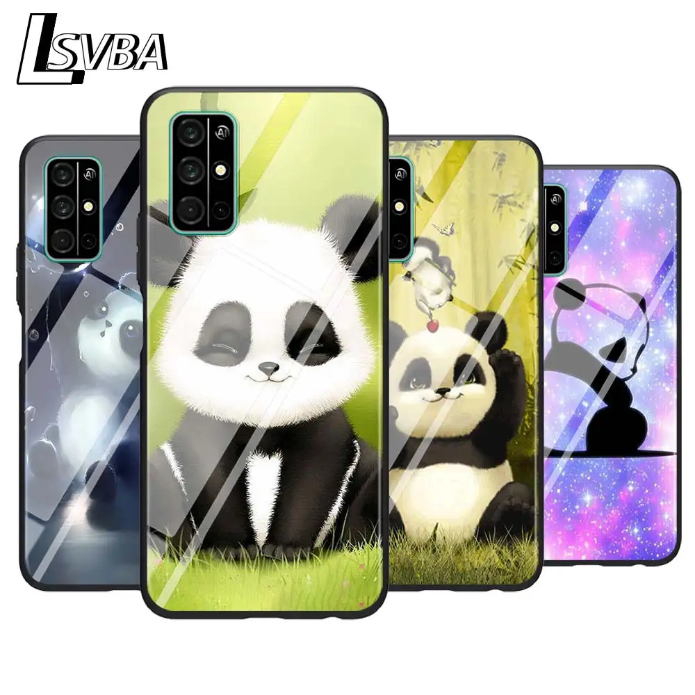 

For Huawei Honor 9A 9C 9S 9X Lite Phone Case Cute Panda for Honor 30 Pro Plus 20S 8A 8C 8S 87 7C 7S Silicone Cover
