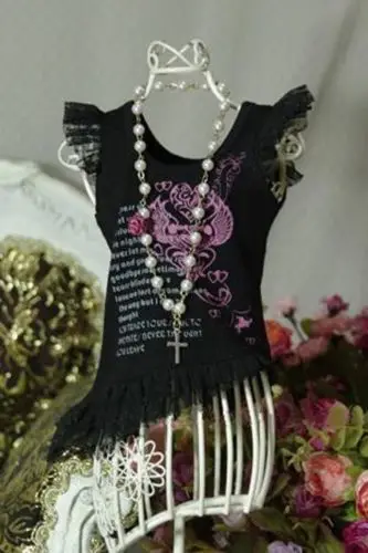 [Wamami] 06 # кружевная черная/белая футболка наряд 1/4 MSD 1/3 SD DZ AOD BJD Dollfie|Куклы| |