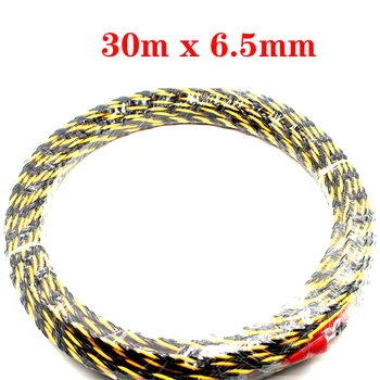 

Cable Push Puller 30m x 6.5mm Nylon Electric Wire Puller Conduit Snake Cable Rodder Fish Tape Wire Guide