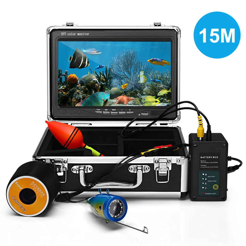 Fish Finder Underwater Fishing Camera 7 Video Detector Anti-Sunshine Infrared IR LED Tracker
