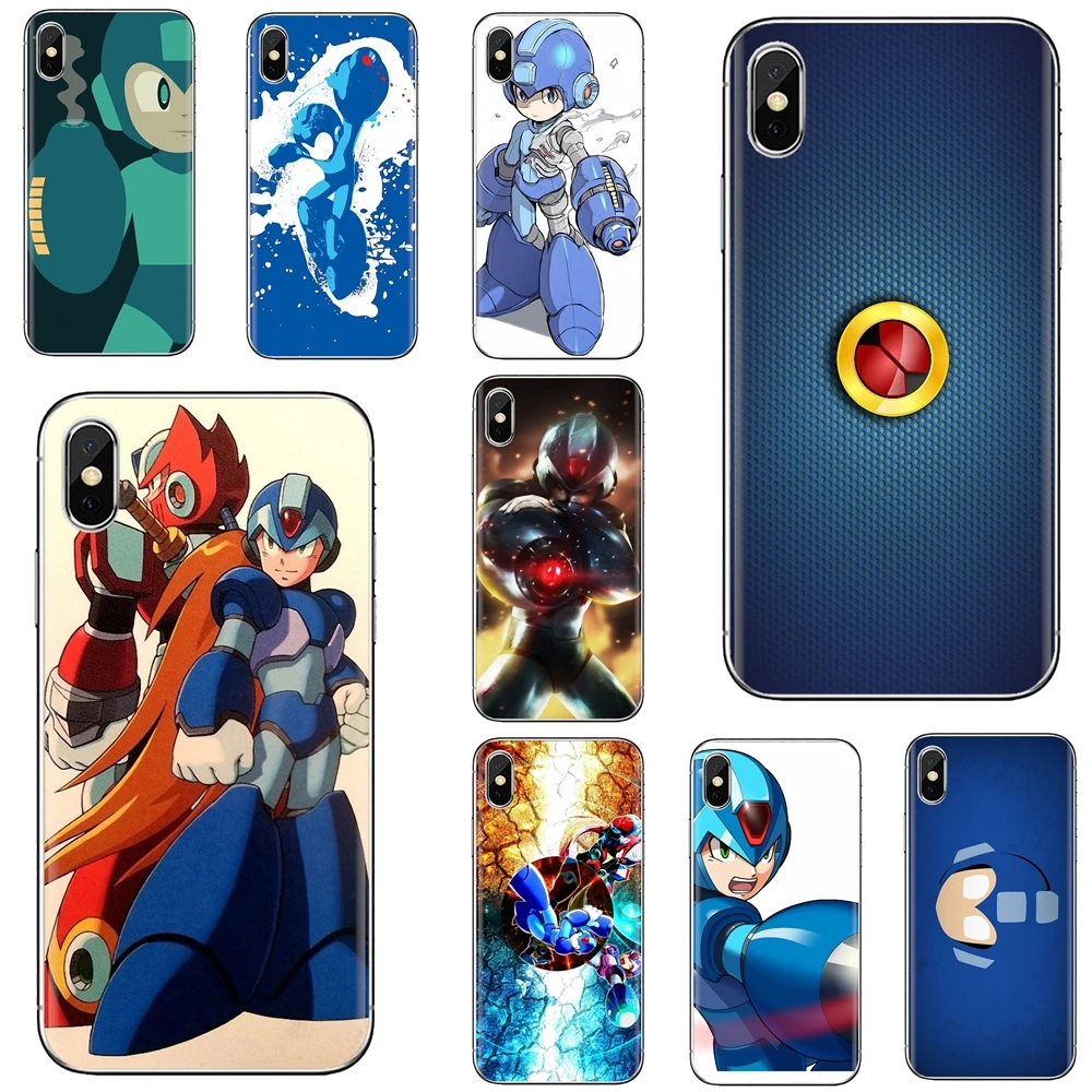 Силиконовый чехол для телефона Xiaomi Mi A1 A2 A3 5X 6X 8 9 9t Lite SE Pro Max Mix 1 2 3 2S megaman Mega Man X |