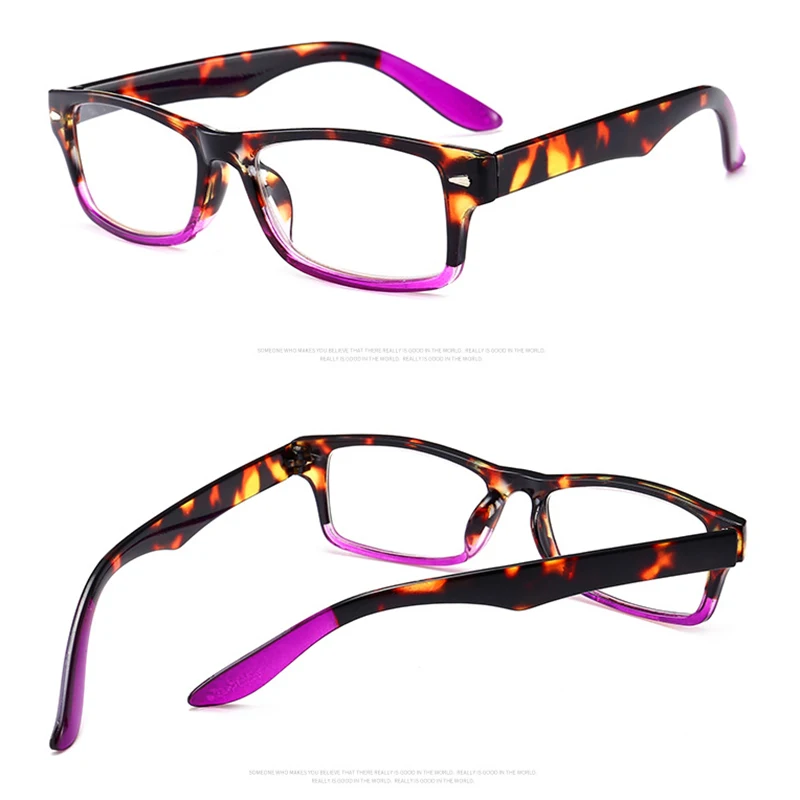 Модные женские очки для чтения с принтом многоцветные дизайнерские считыватели прямоугольные пресбиопические очки