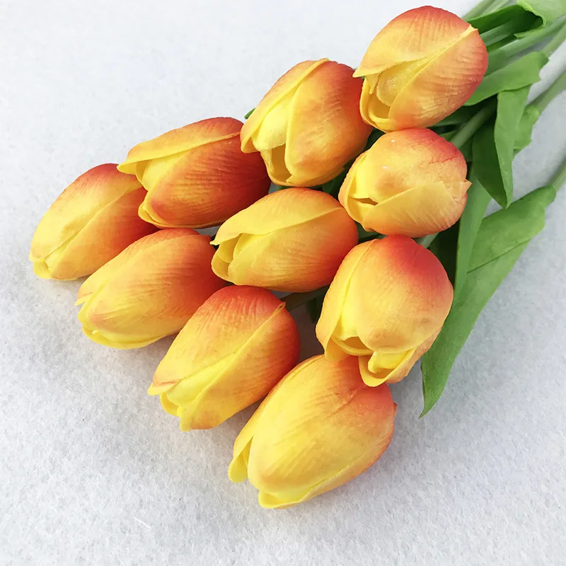 1 шт. Искусственные Красные тюльпаны шелковые искусственные цветы тюльпаны для украшения дома партия искусственных цветов для свадьбы букеты из тюльпанов - Цвет: 807801-16
