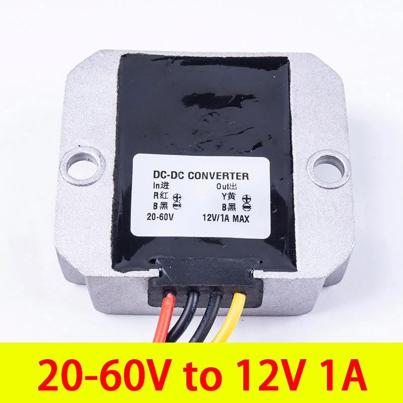 20 V-60 V-12 V 1A 2A 3A DC Напряжение конвертеры Buck повышающий Шаг вниз шаг вверх модули солнечной Напряжение конвертер для автомобилей гольф-кары - Цвет: 20-60V  to 12V 1A