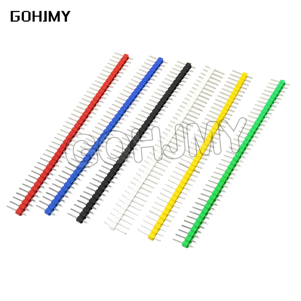 10PCS 2.54MM 40Pin 1x40P Male Pin Header Strip Single Row Male