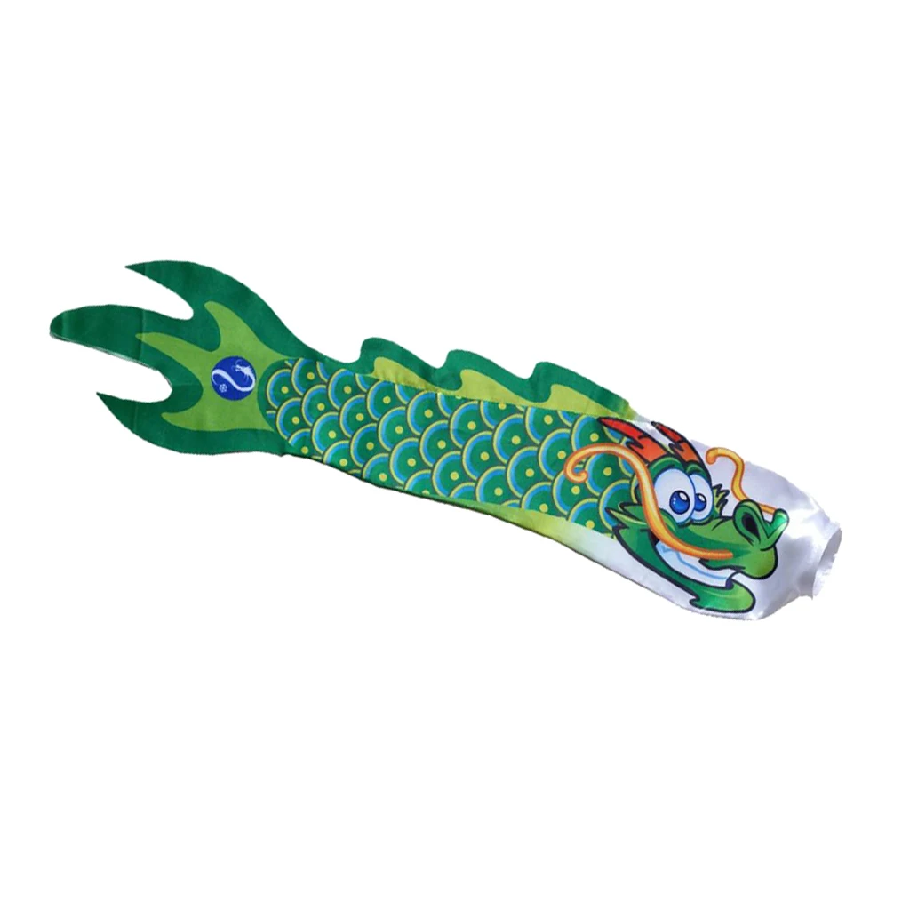 5 Colors Chinese Dragon Flag Outdoor Windsock Hanging Streamer Windmill Wind Spinner Black, Green, Blue, Rose Red, Red