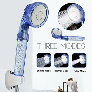 

Anion Booster Shower Head Handheld SPA Sprayer 3-Mode Adjustable Removable High Pressure Home Handheld Nozzle