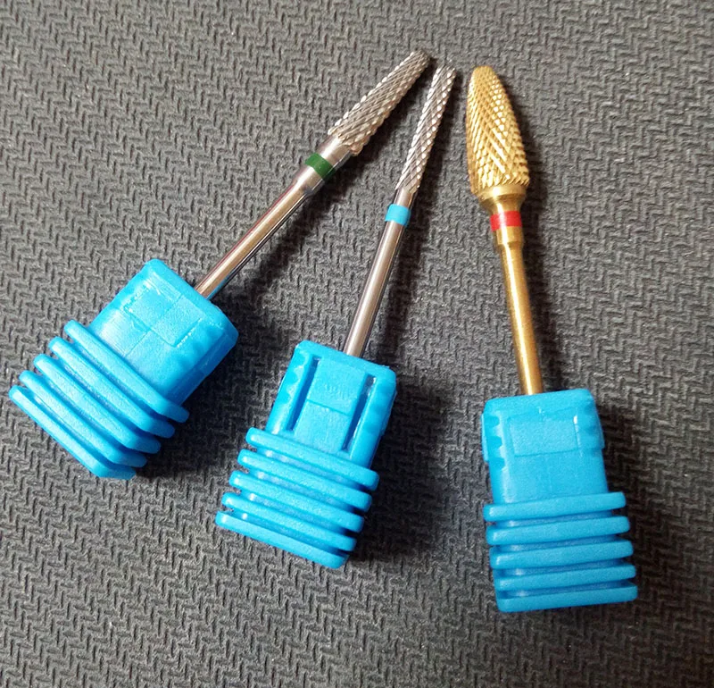 Broca de Carboneto de Broca de Unhas Ferramentas da Arte para Unhas ”de Alta Qualidade C-m-f Sharp Grosso Unha Elétrica Chama Bit 3 Pçs – Set 32