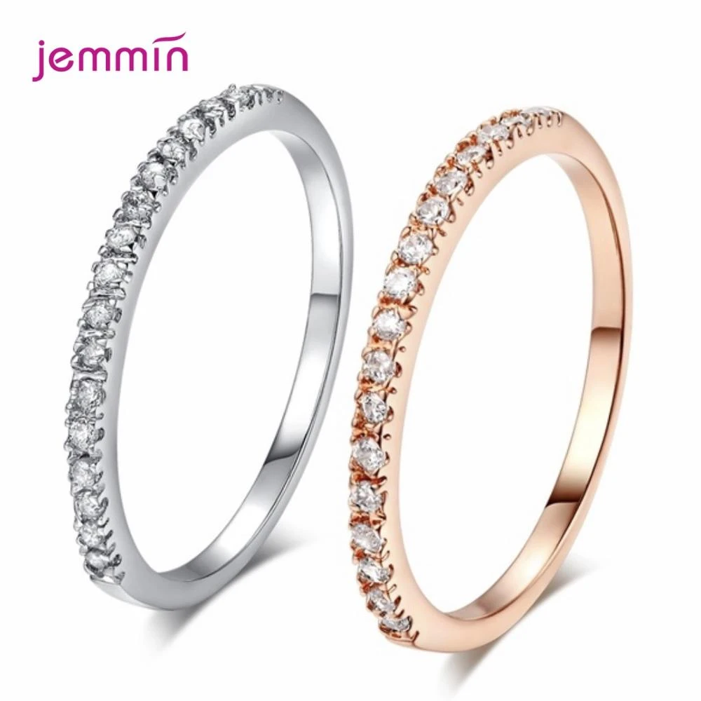 Rhinestone Finish Rings Female Casual Fashion Accessories Dating Rose Gold Ring 925 Sterling Silver Jewelry Rings Aliexpress
