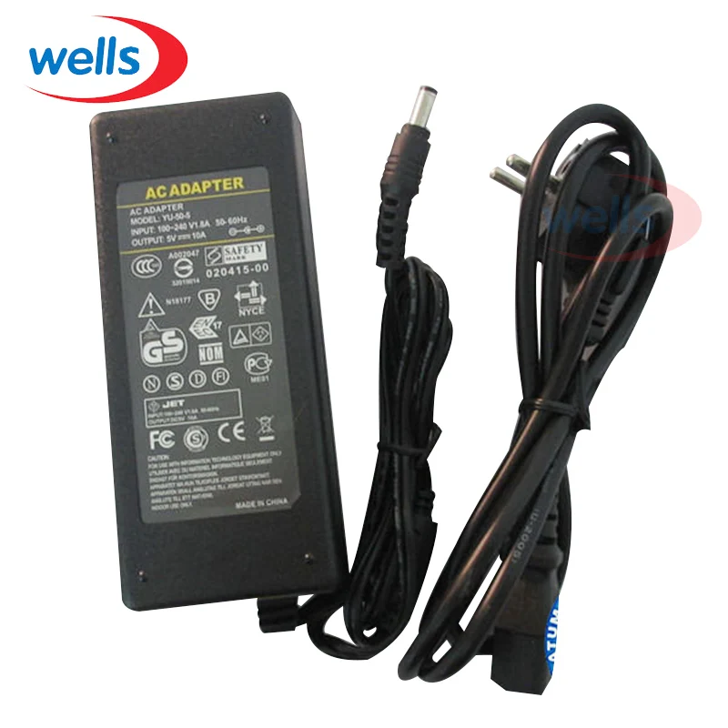 AC 220V to DC 5V 10A LED Power Supply For WS2812B WS2811 LPD8806 WS2801 LED Strip Light Switching Adapter LED Driver