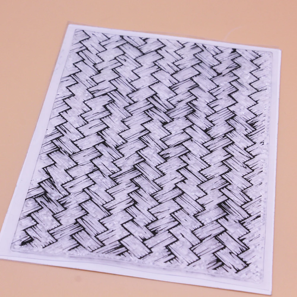 Clear Stamps Clear Rubber Stamps Alinacutle CLEAR STAMPS Wicker Texture Background Scrapbooking Card Album Paper Craft Rubber Transparent Silicon Clear Stamp