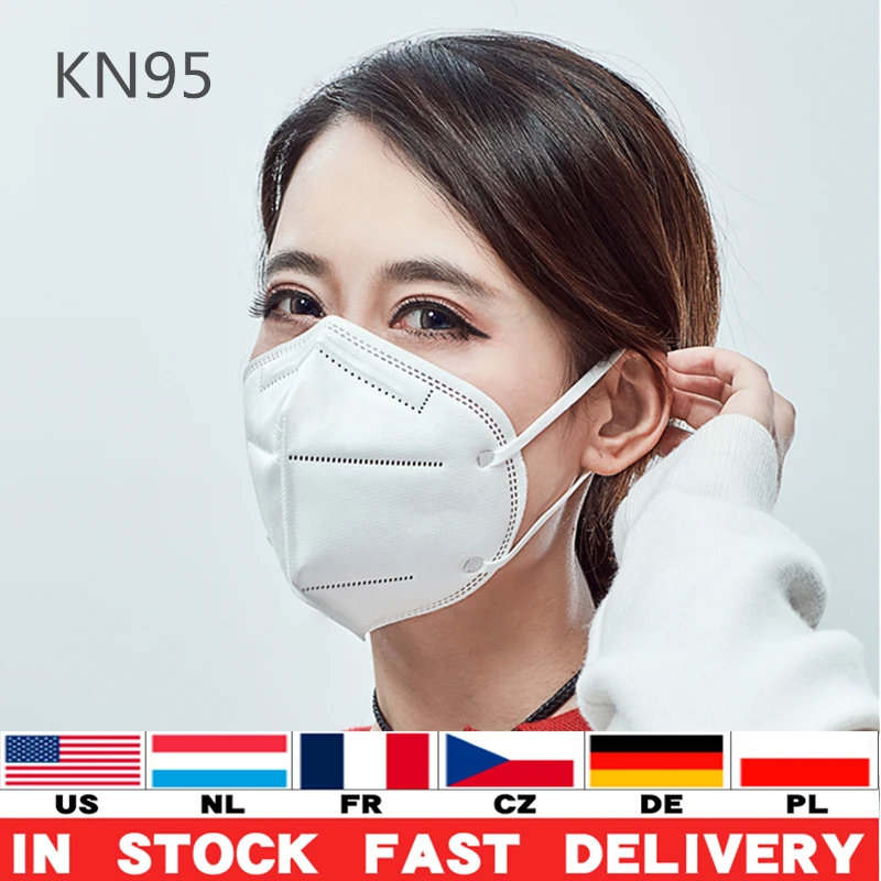 

KN95 Respirator Face Mouth Mask PM2.5 Breathable Protective Mask as N95 ffp2 mascherine close to ffp3 Dust Mask