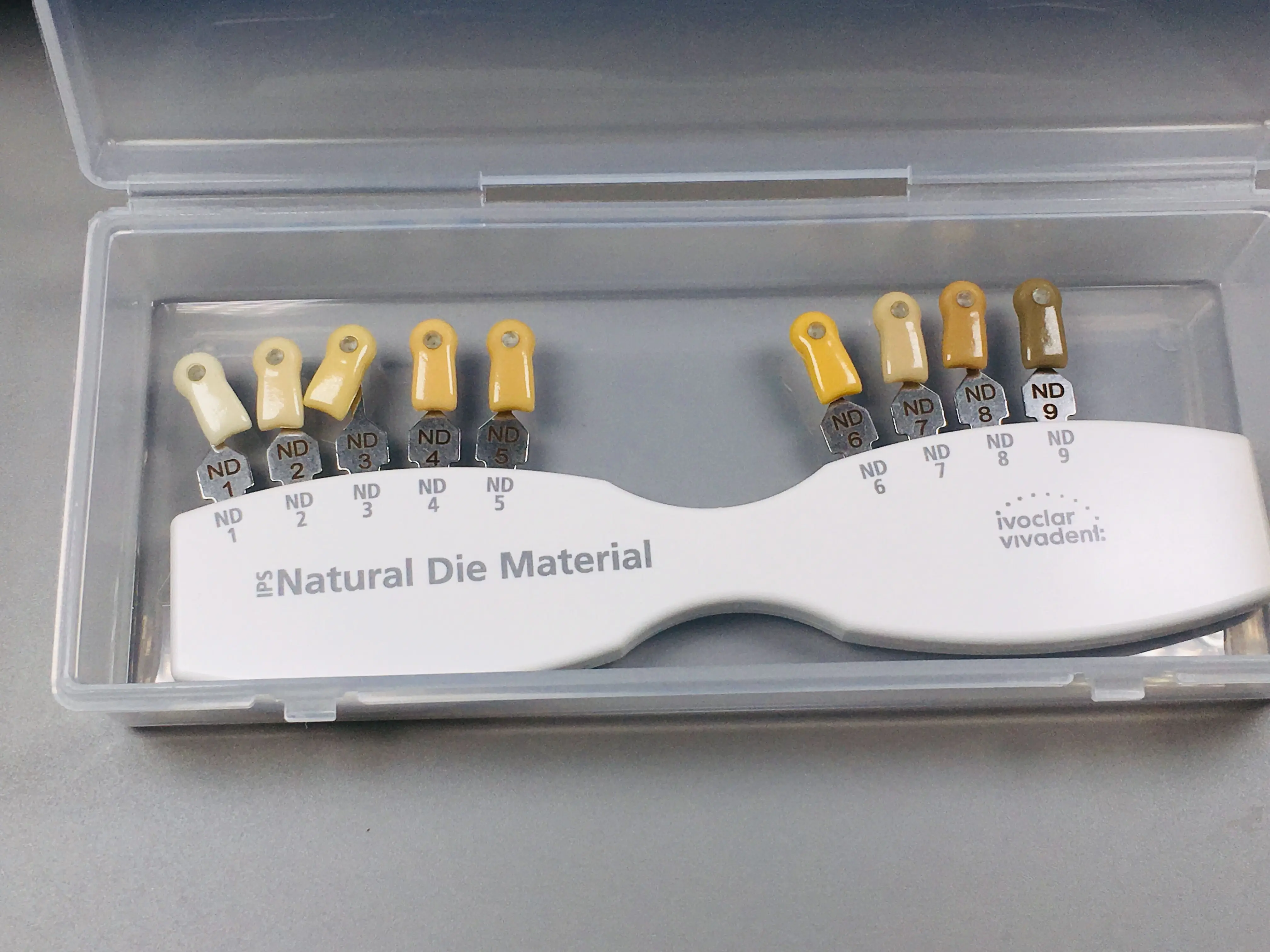 1Set Dental IPS Natural Die Material Shade Guide Ivoclar Vivadent ND1 9 Abutment Veneer Teerth