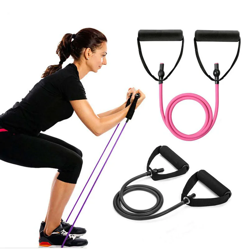 

120cm Yoga Pull Rope Elastic Resistance Bands Fitness Workout Exercise Tubes Practical Training Rubber Tensile Expander 2020