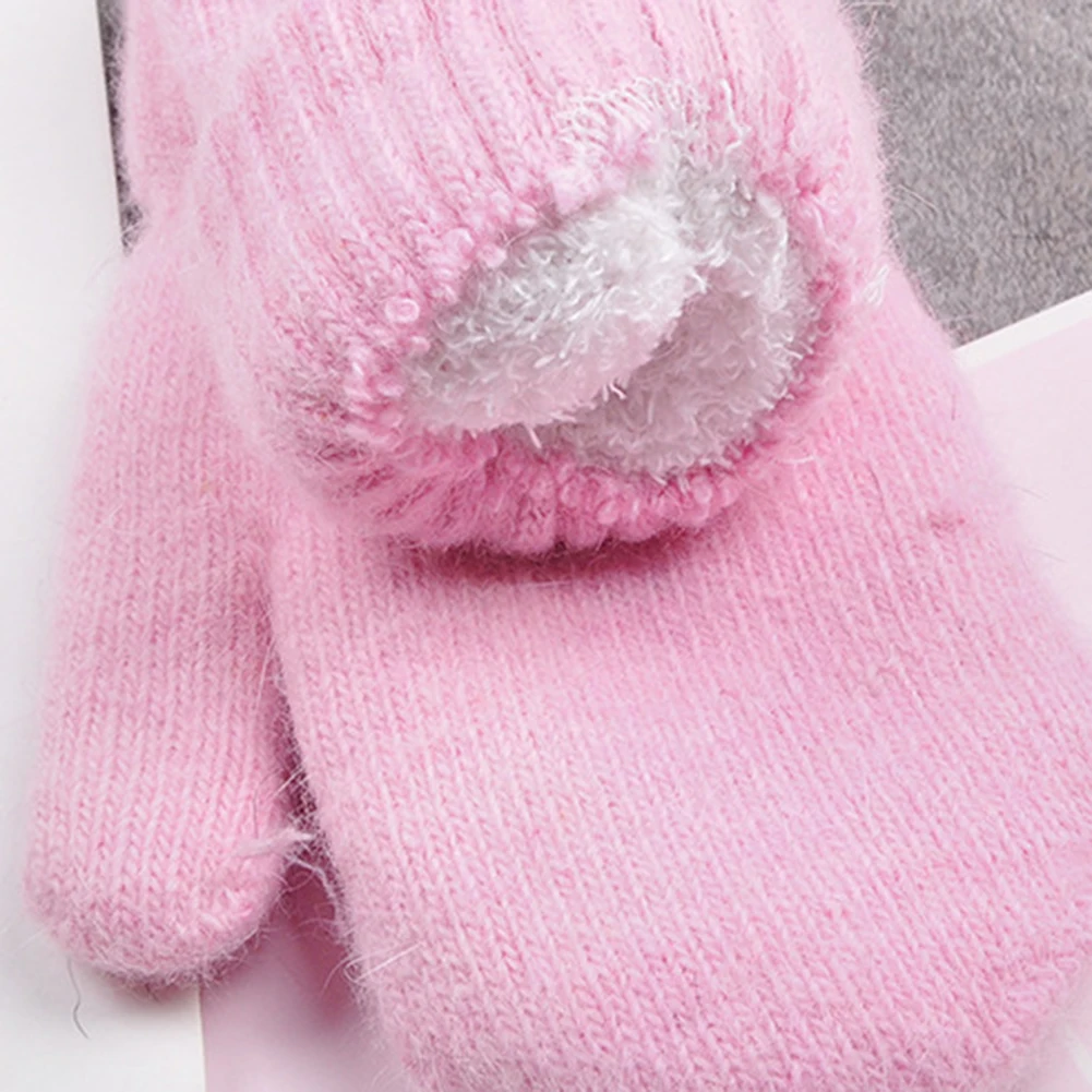 Зимние рождественские детские теплые перчатки кашемировые вязаные перчатки для начальной школы рукавицы Мультфильмы для мальчиков и девочек От 4 до 12 лет