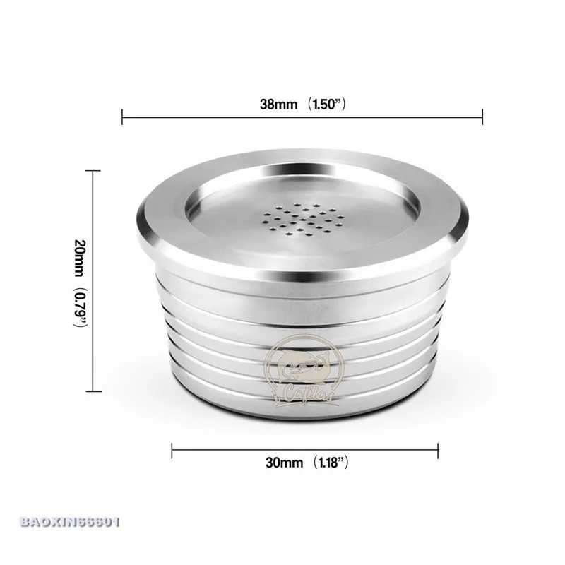 

Compatible with DELTA Q European Small Coffee Machine Stainless Steel Reusable Coffee Capsules