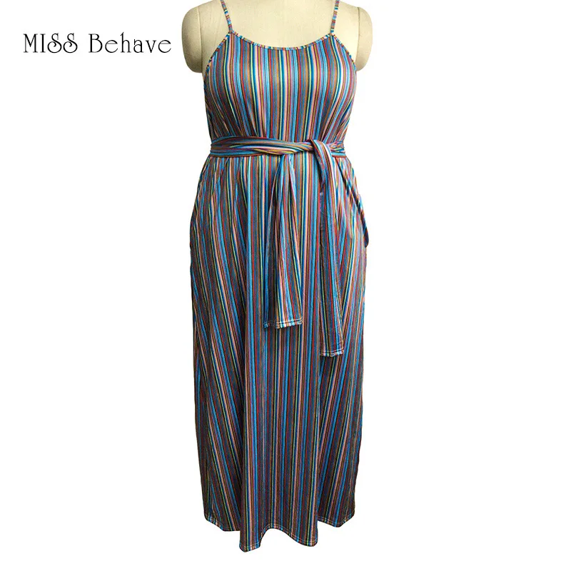 Платье большого размера в европейском и американском стиле со шнуровкой, вязаный шарф в полоску, свободное Повседневное платье