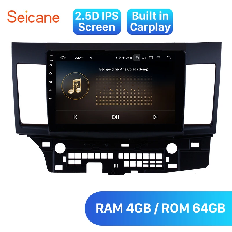 Автомагнитола Seicane 10 1 дюйма Android 0 DSP для Mitsubishi Lancer 2007 2015 мультимедийный плеер с GPS