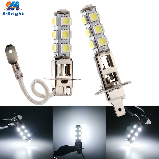 2pcs H1 H3 5050 13 SMD DC12V LED 160LM 6500K-8000K Car Headlights Fog Lamps  Auto Bulbs Lamp Fog Lights White Bulbs Car Styling - AliExpress